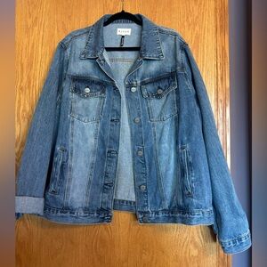 Risen Women's Light Blue Distressed Denim Jacket